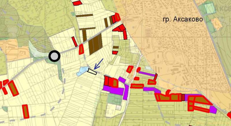 снимка на парцел в Варна област с.Аксаково