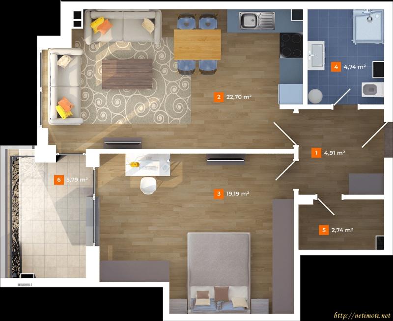 Оферта за недвижим имот с номер 19057: двустаен апартамент в София - Лагера в категория продава - 59 м2 на цена 81000 EUR - снимка номер 1 Снимка 1 на двустаен апартамент в София - Лагера в категория недвижими имоти продава - 59 м2 на цена 81000 EUR